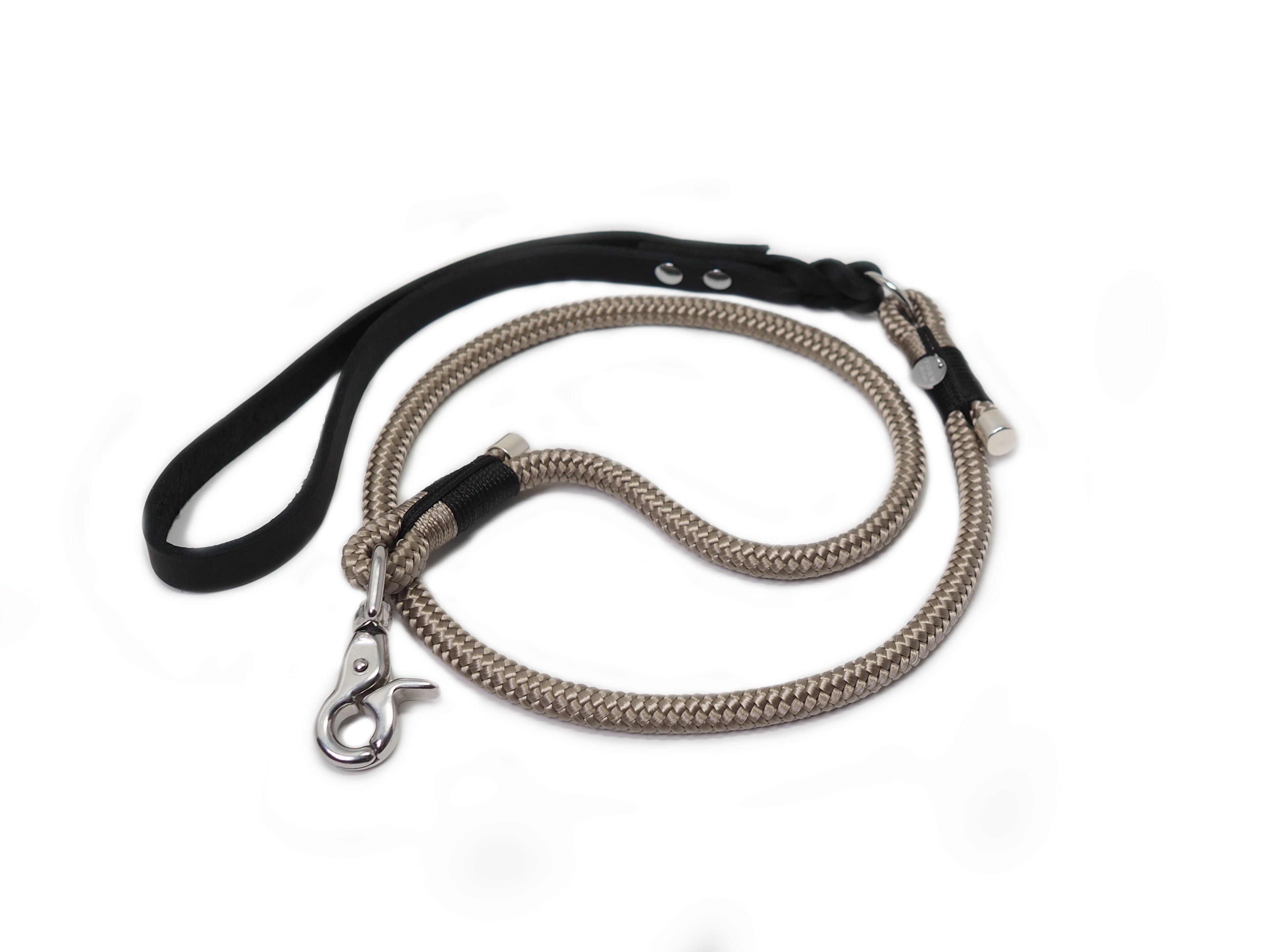 Gewone lijn met leren handvat