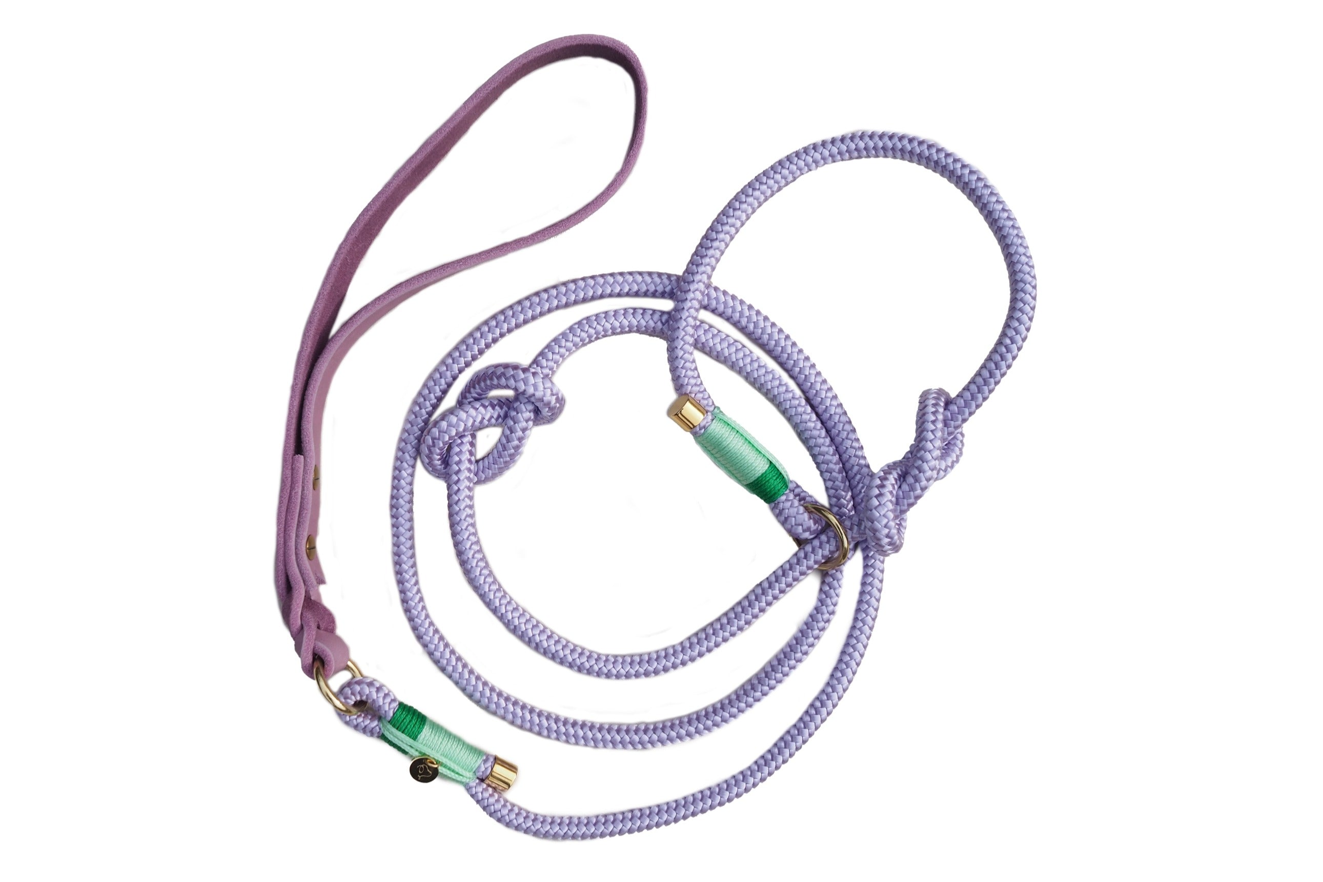 Jachtlijn met leren handvat